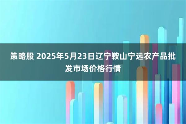 策略股 2025年5月23日辽宁鞍山宁远农产品批发市场价格行情